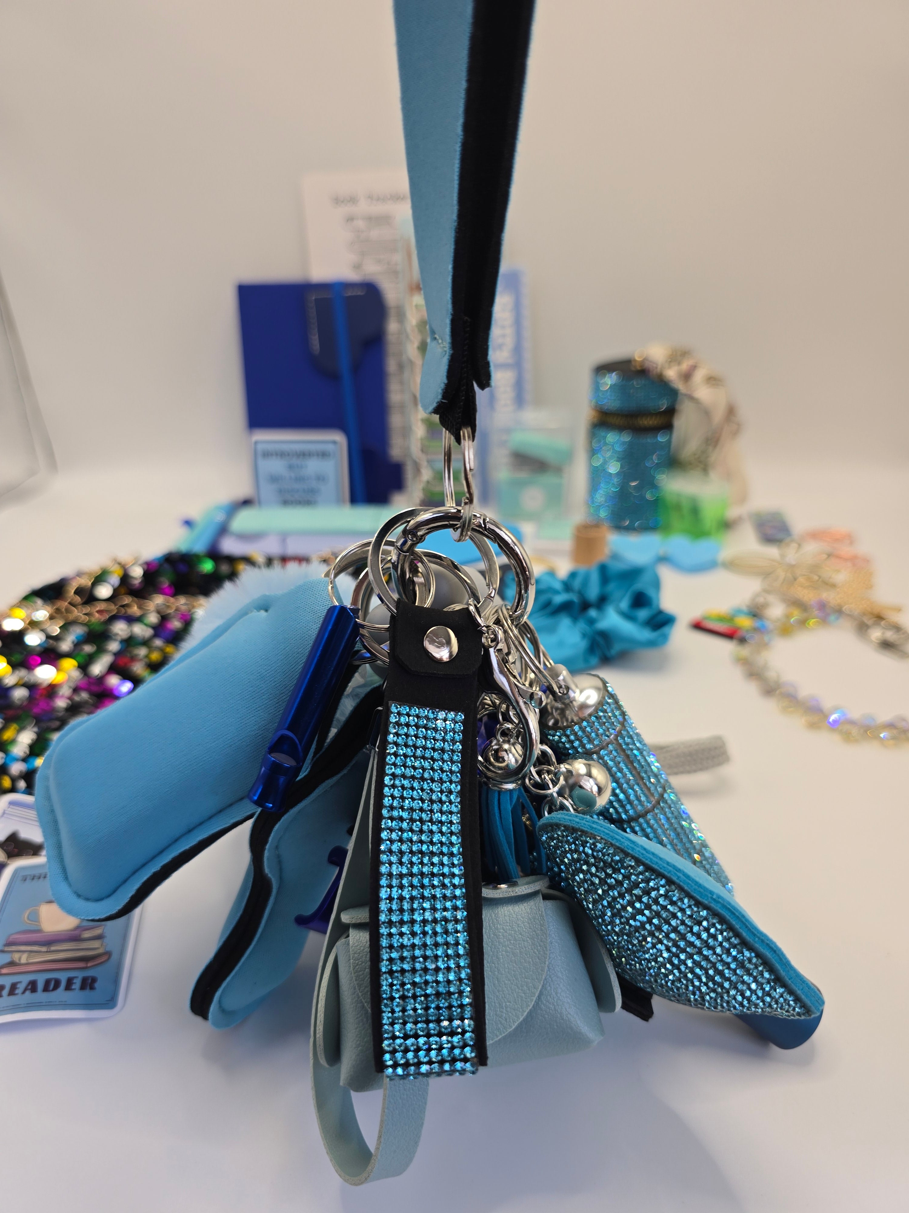Safety Keychain Set - Blue