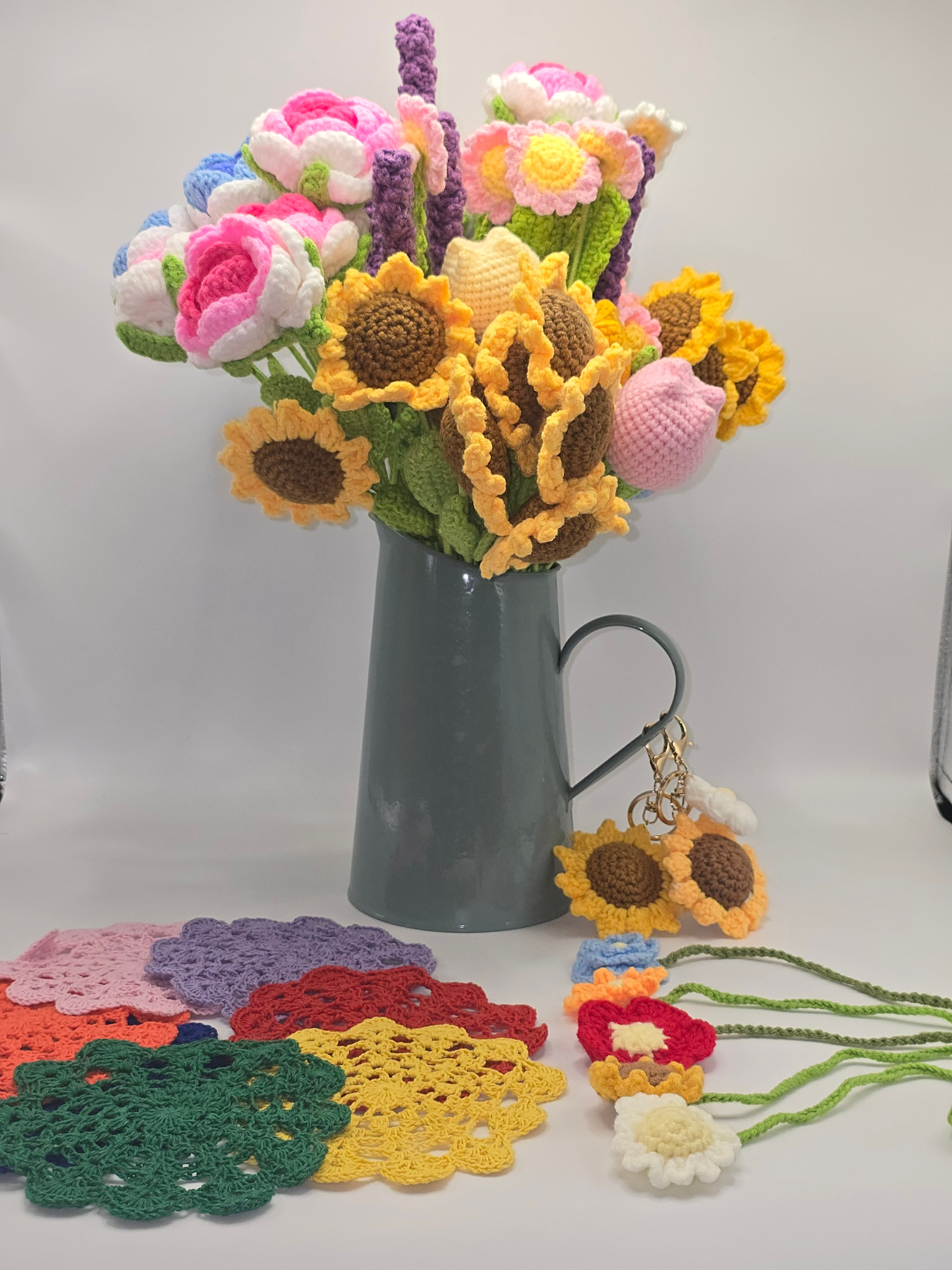 Crochet Flower Bundle