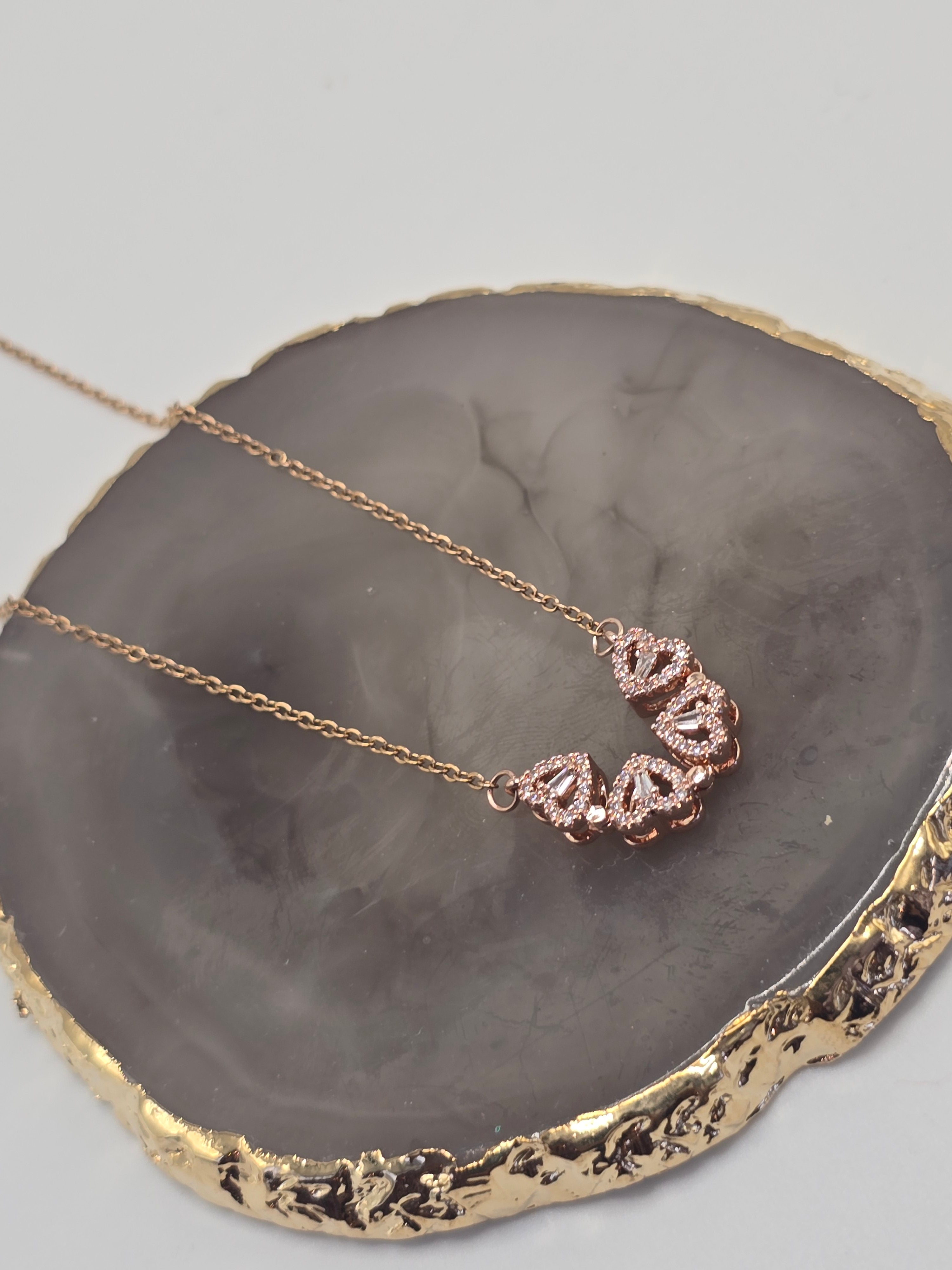 Rose Gold Heart Pendant Necklace